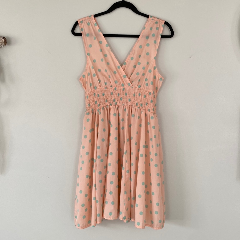 Adorable silky polka dot dress